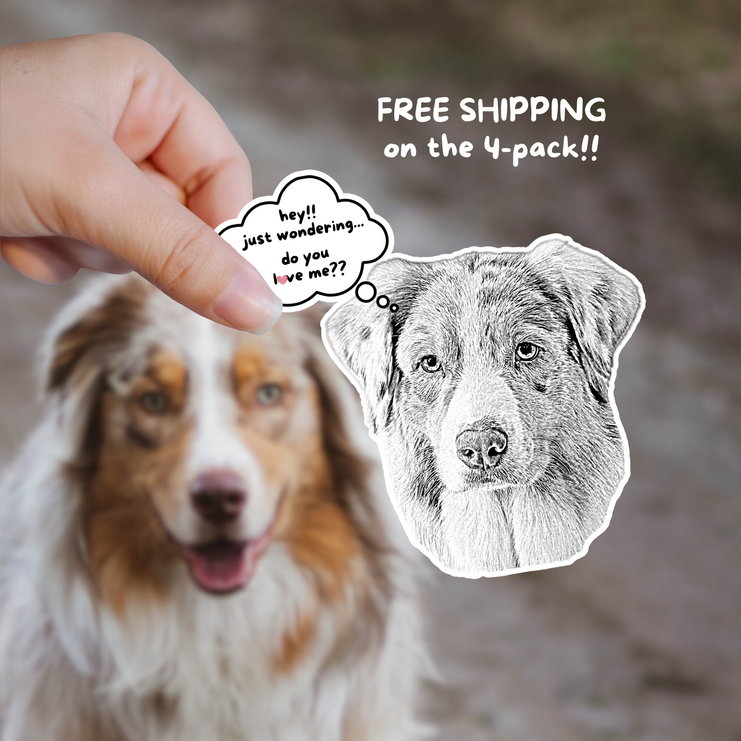 Custom Stickers Using Pet Photo – Graphic Drawing