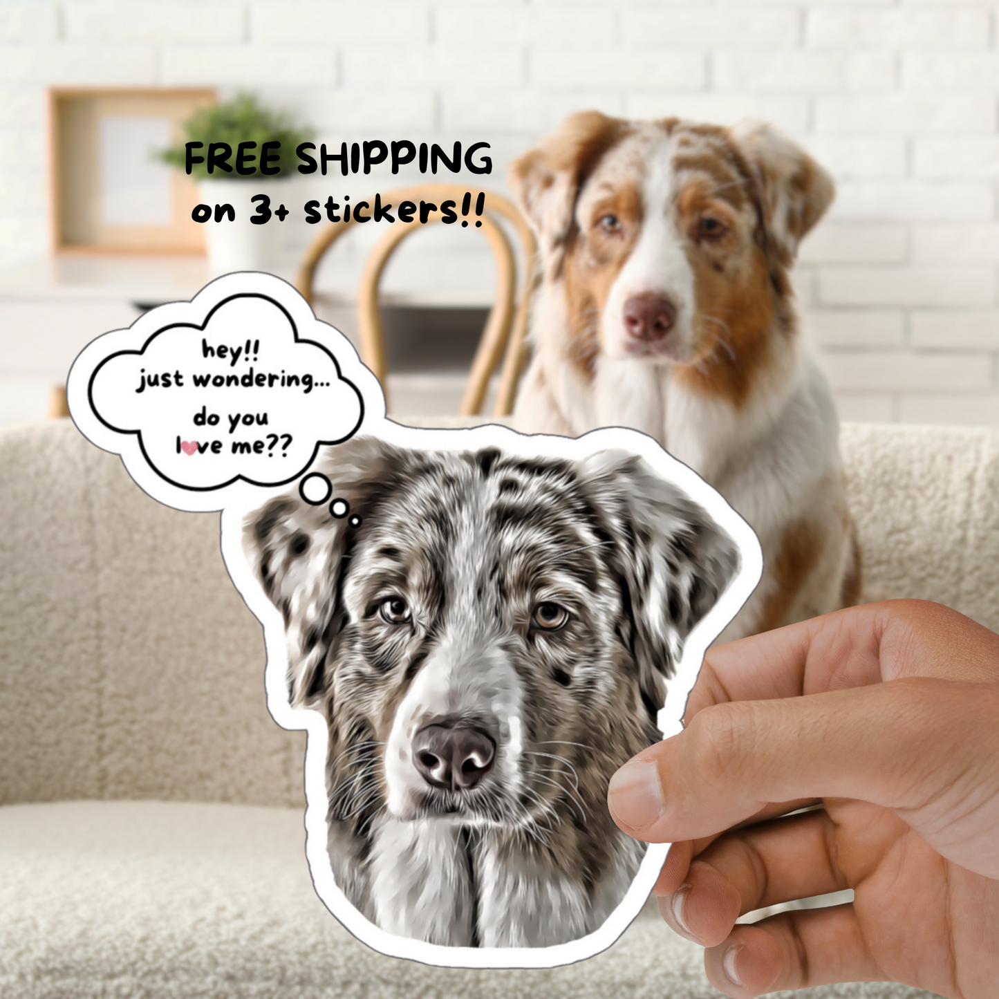 Custom Stickers Using Pet Photo – Sketch