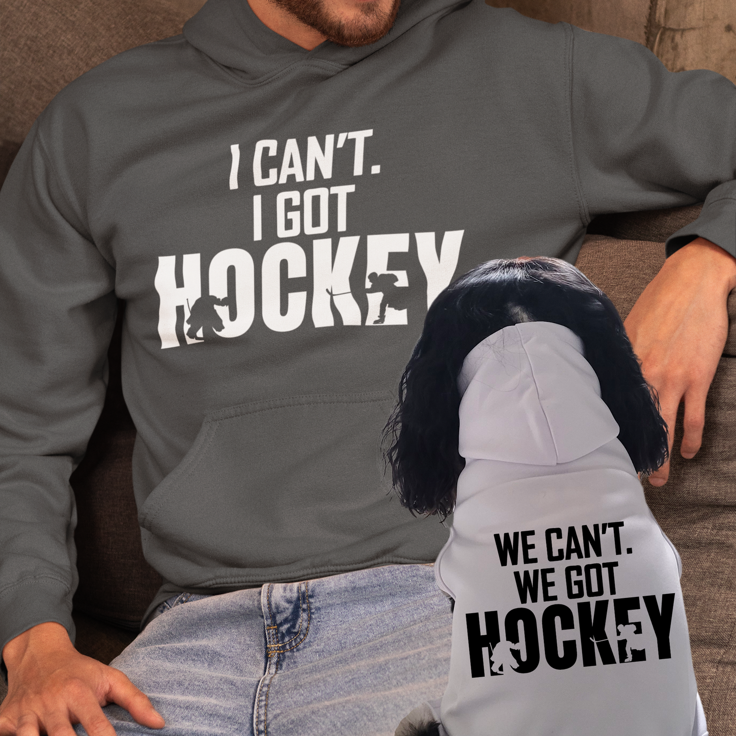 Matching Hockey Hoodies for Dogs Owners