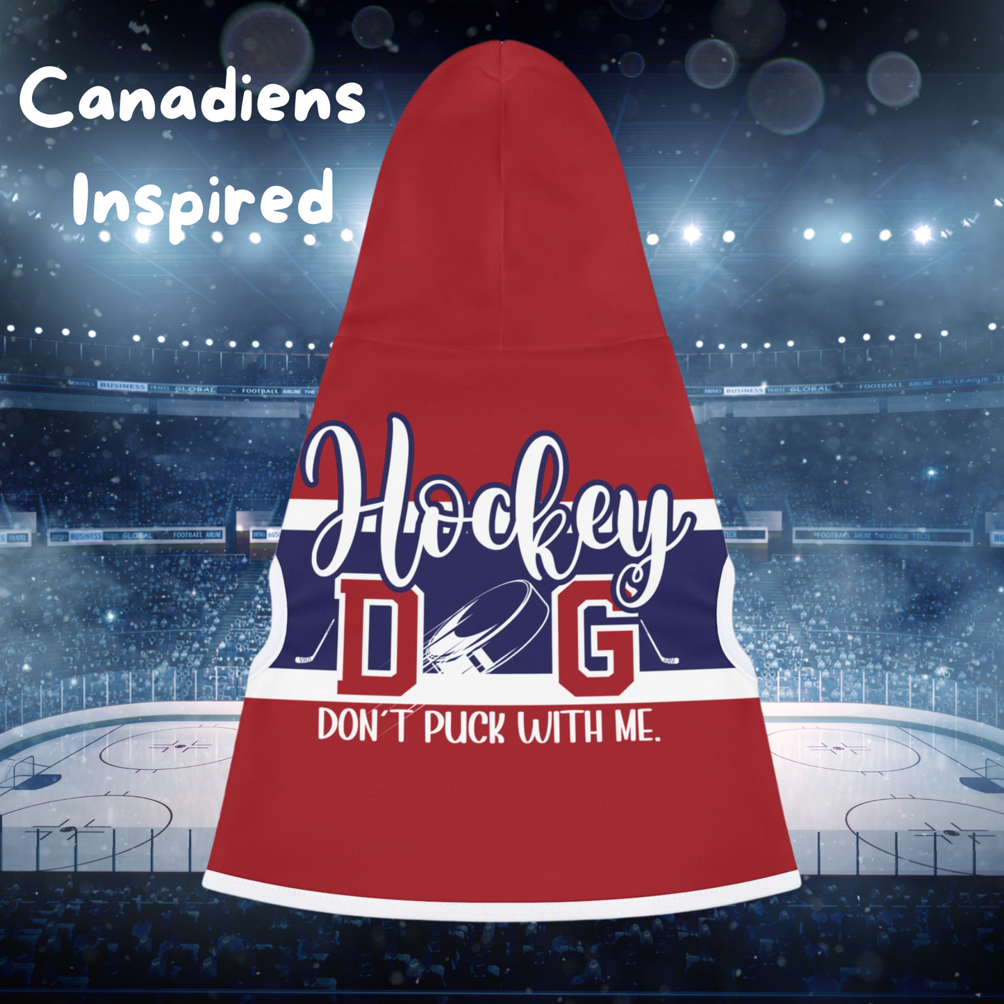 Customizable Dog Hoodie for Hockey Lovers