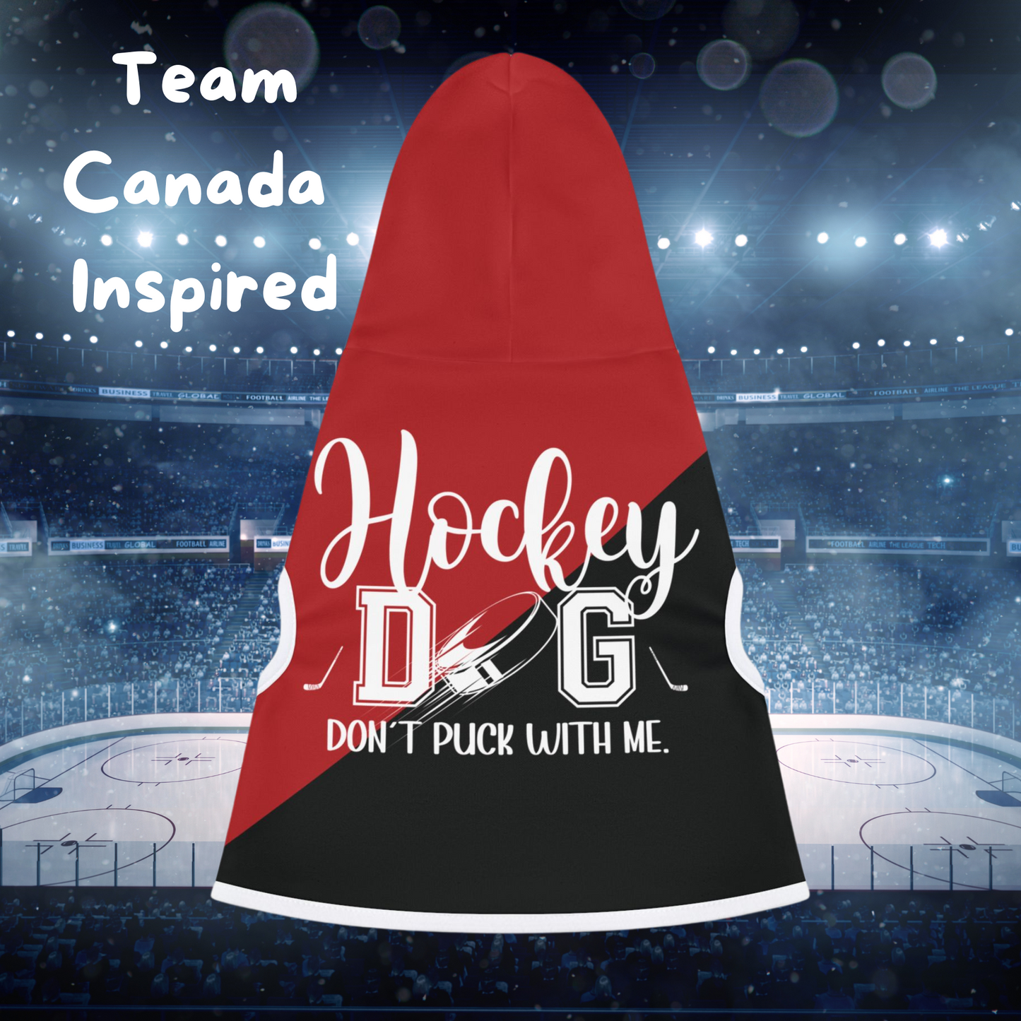 Customizable Dog Hoodie for Hockey Lovers