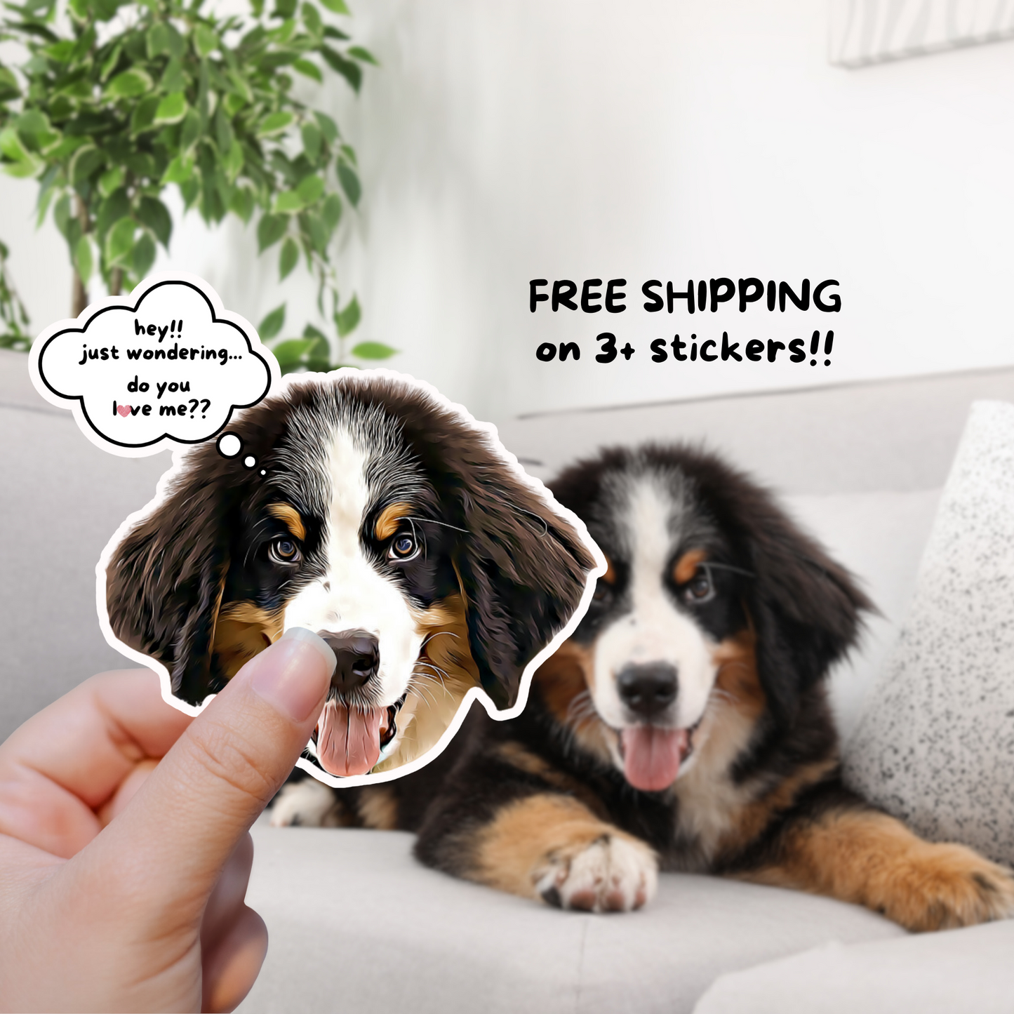 Custom Stickers Using Pet Photo – Sketch