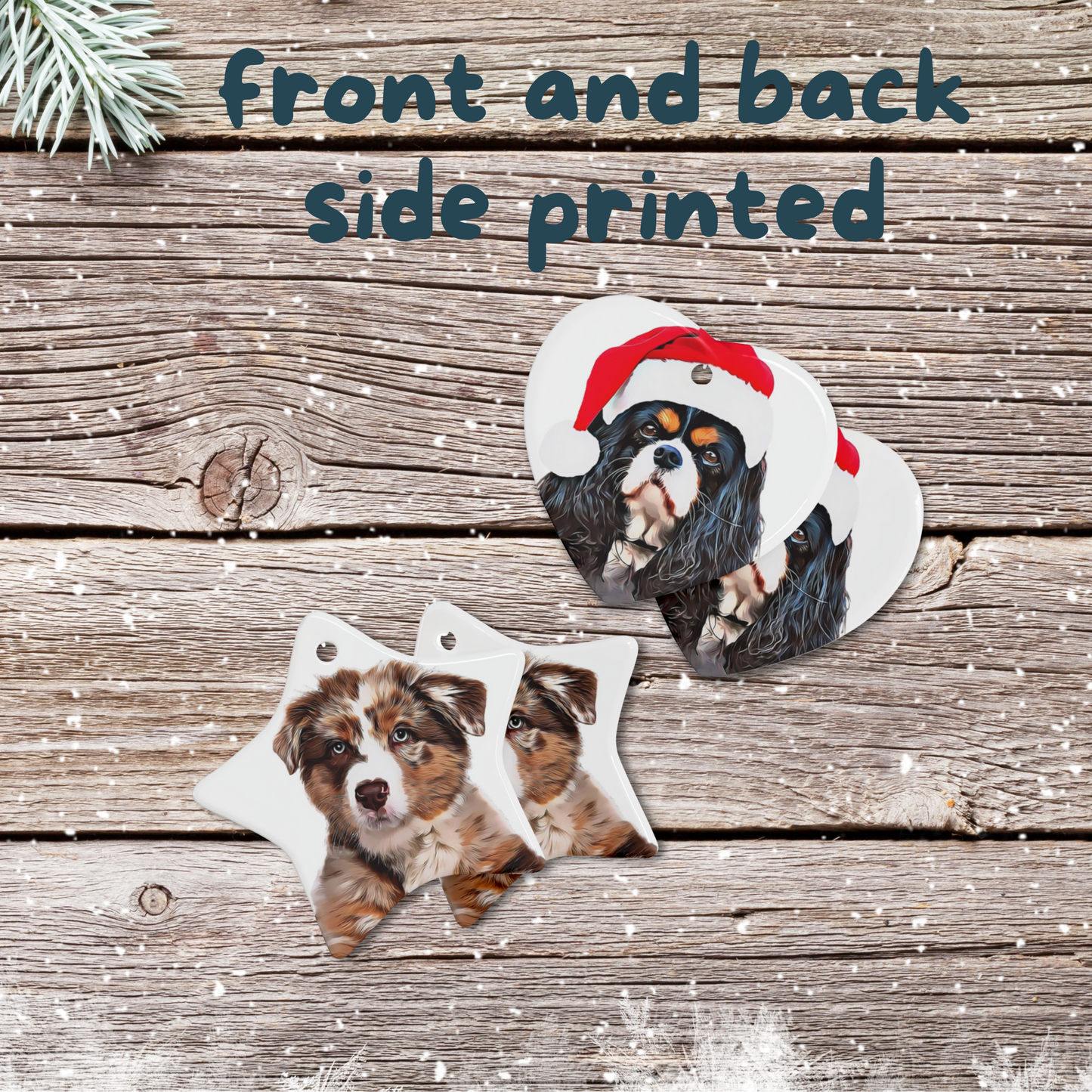 Personalized Ceramic Christmas Ornament With Your Pet