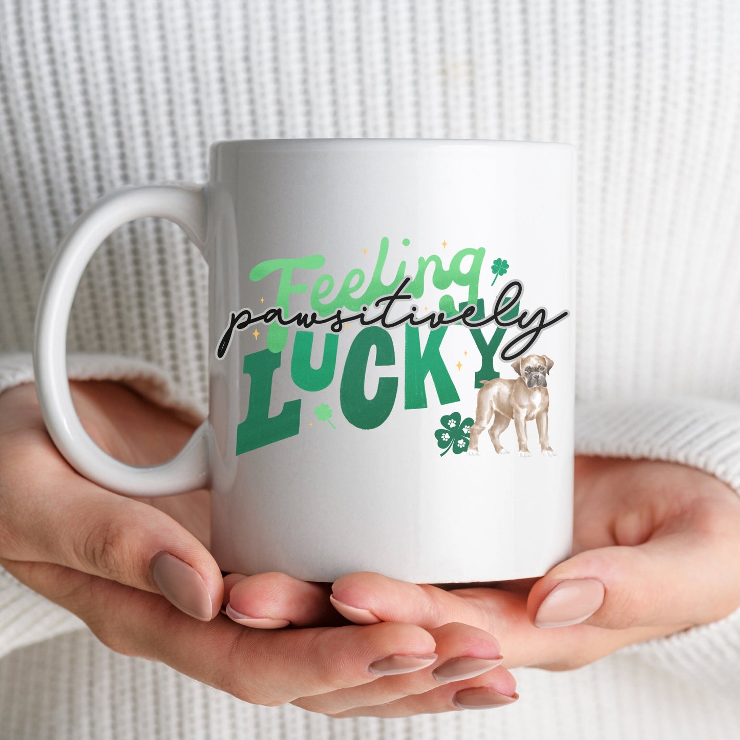 Lucky Boxer Dog Mom Ceramic Mug