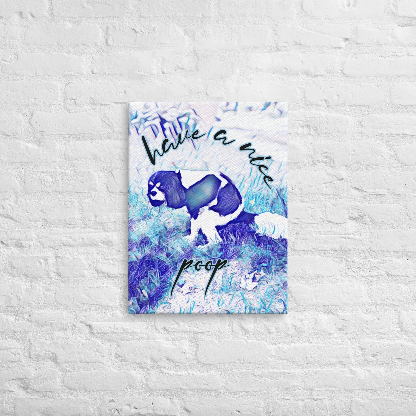 Funny Custom Bathroom Art – Blue Hue