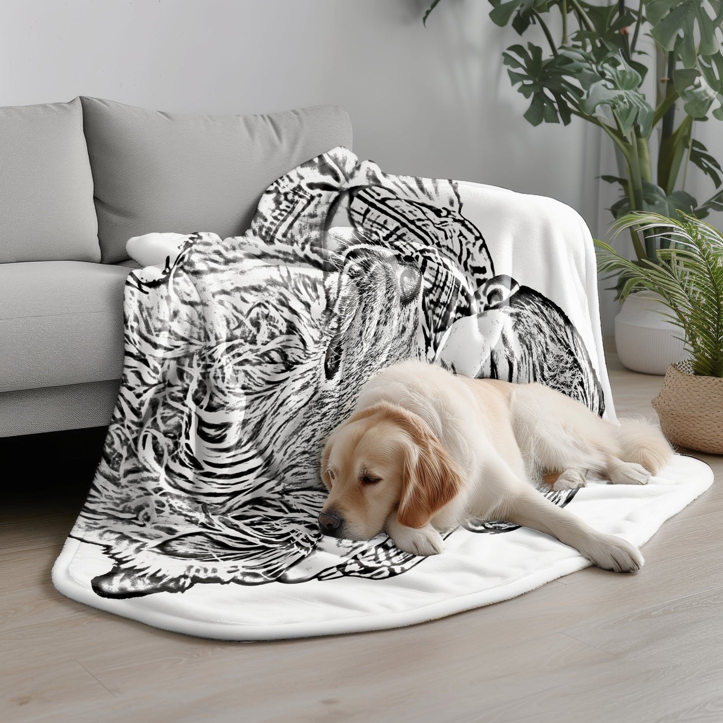 Custom Plush Blanket Using Your Photo - Sketch