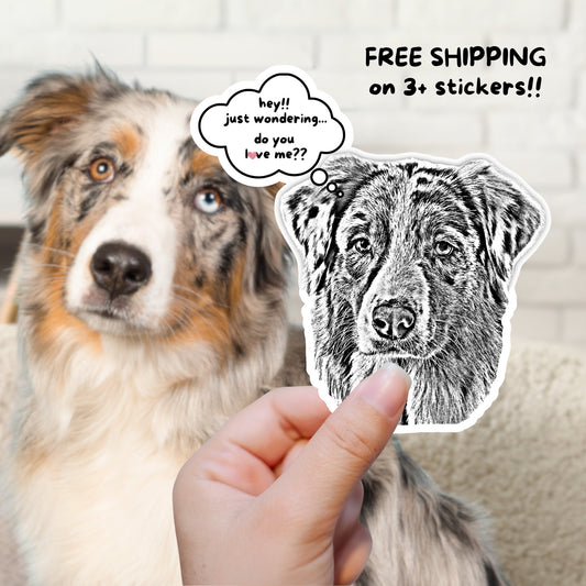 Custom Stickers Using Pet Photo – Sketch