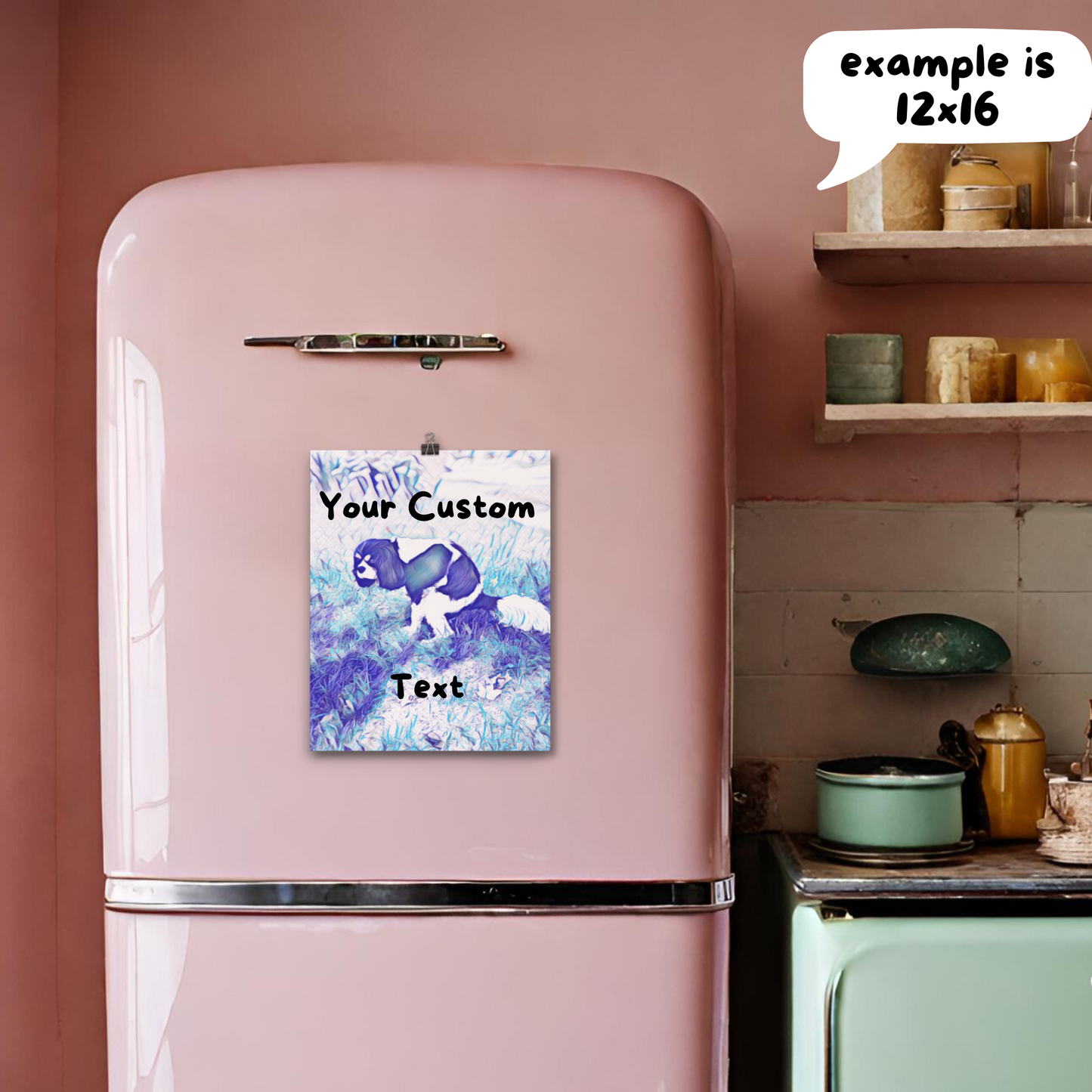 Funny Custom Bathroom Art with Custom Phrase – Blue Hue