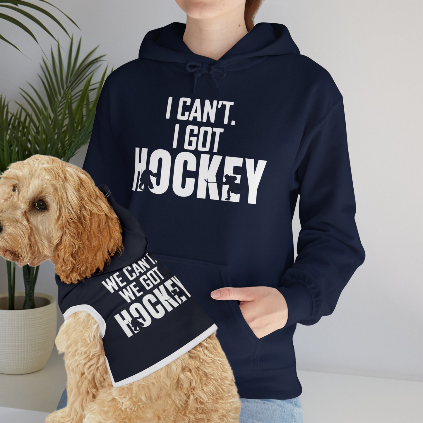 Matching Hockey Hoodies for Dogs Owners